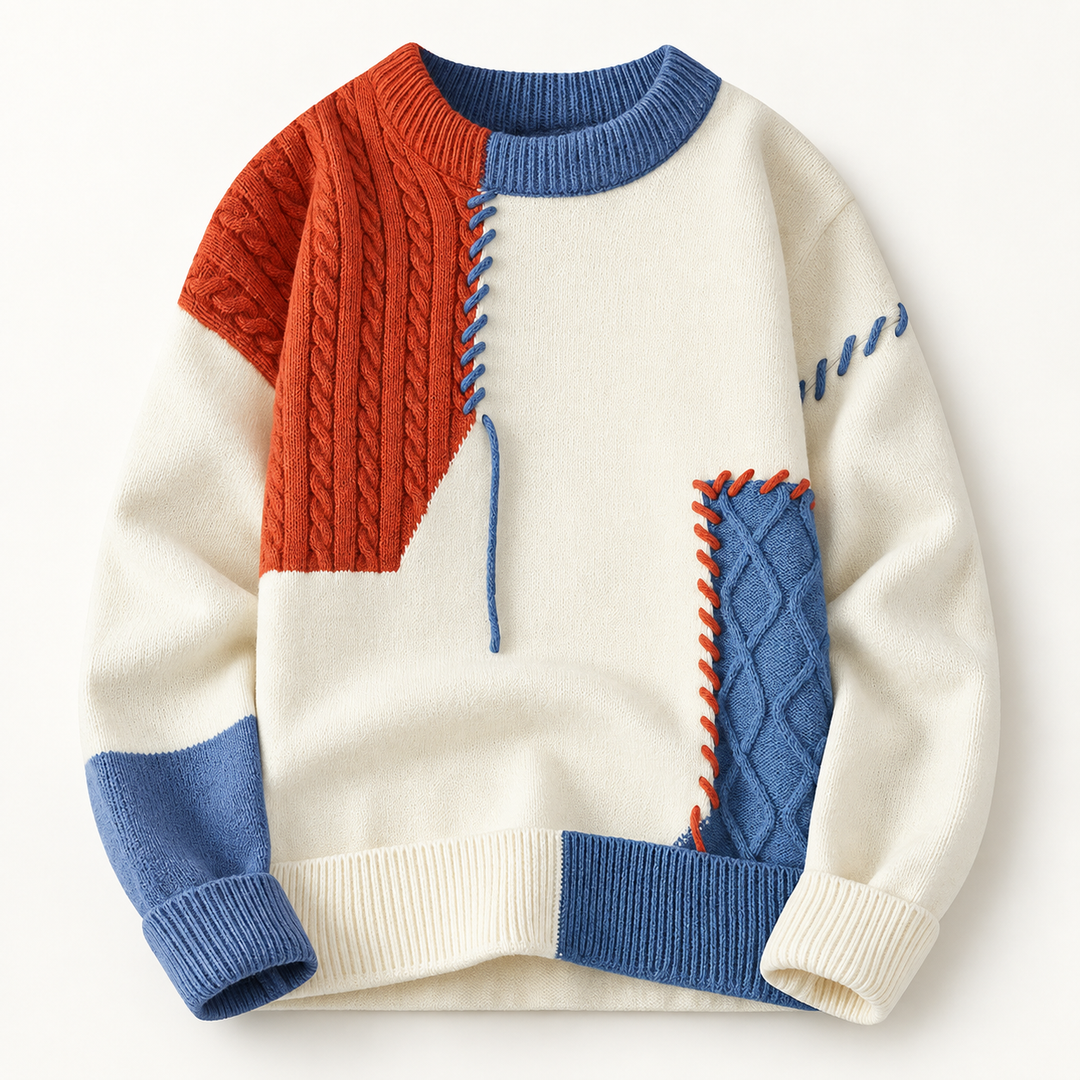 Huxley Patchwork Knit Sweater
