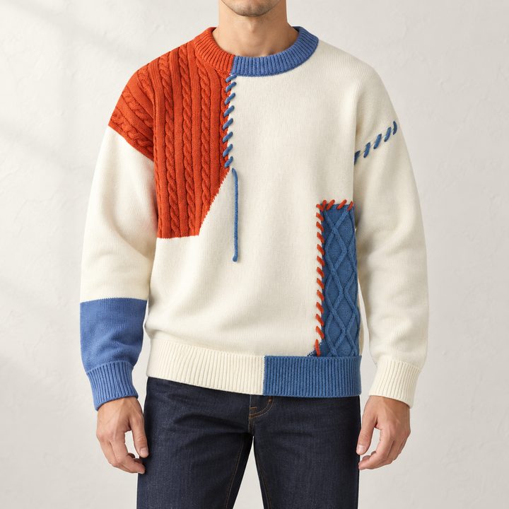 Huxley Patchwork Knit Sweater