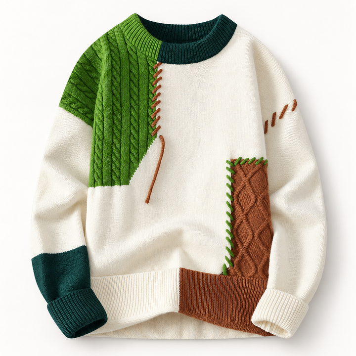 Huxley Patchwork Knit Sweater