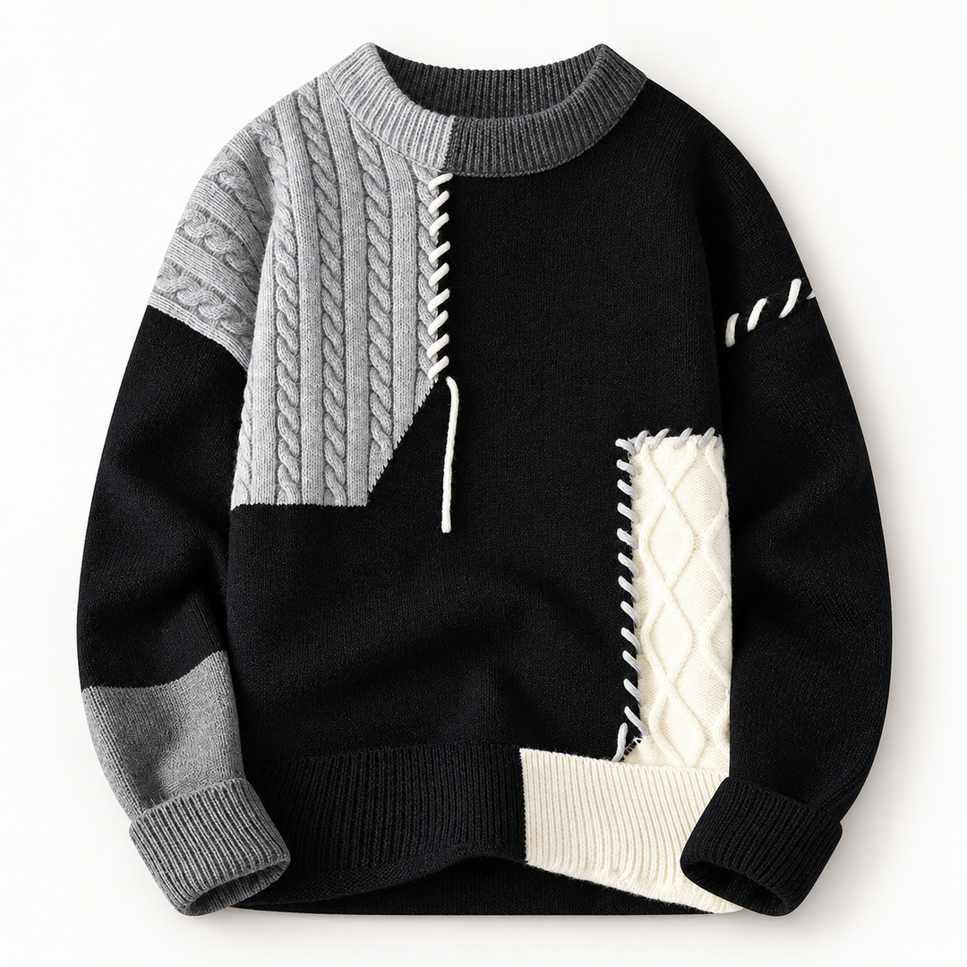 Huxley Patchwork Knit Sweater