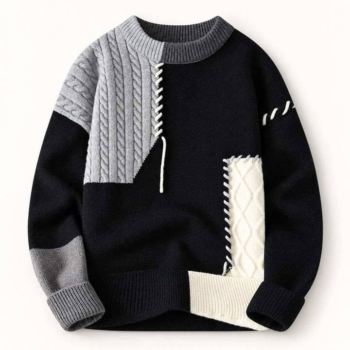 Huxley Patchwork Knit Sweater