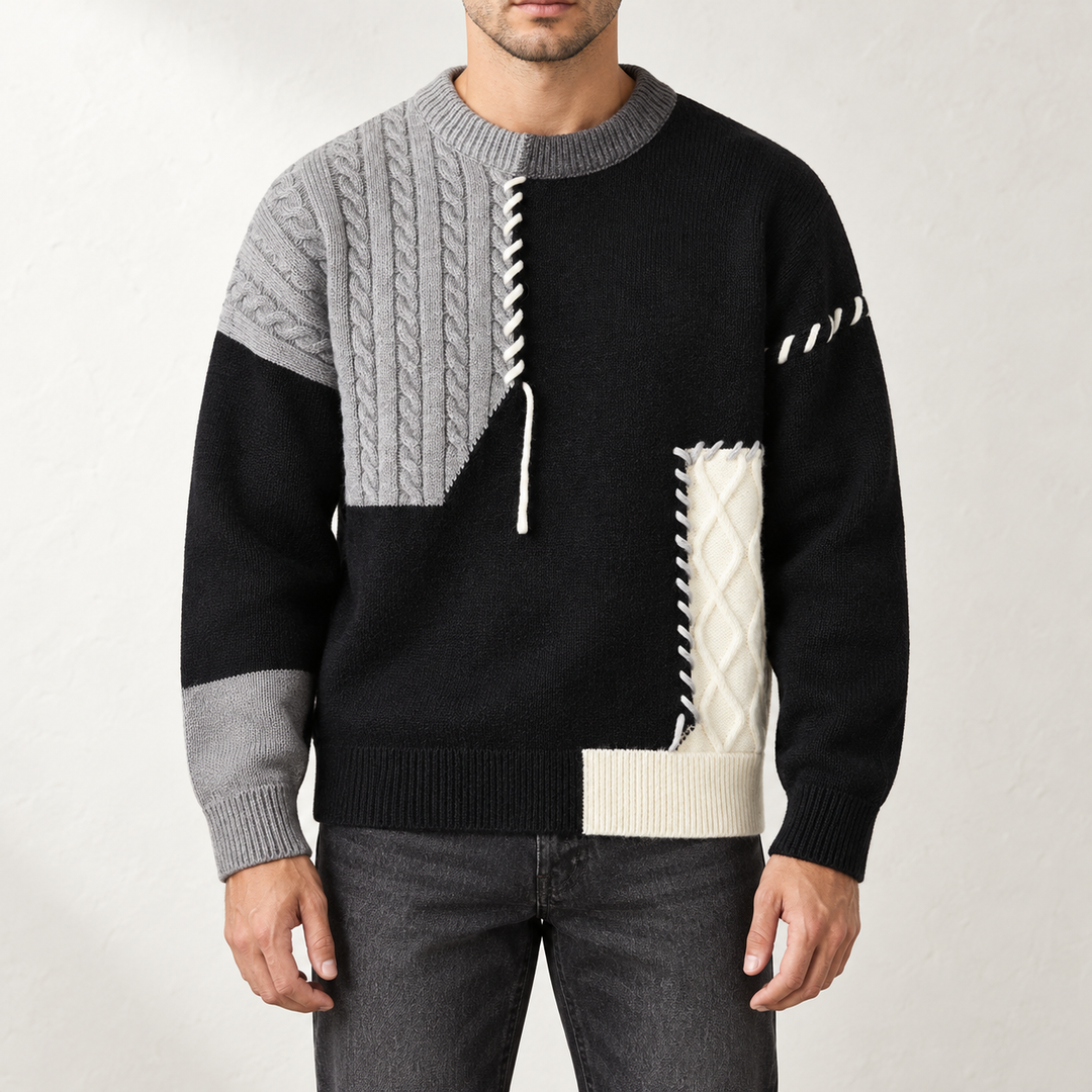 Huxley Patchwork Knit Sweater
