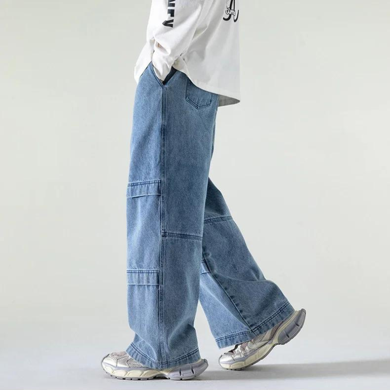 UrbanEase™️ Washed Denim Wide Leg Jeans