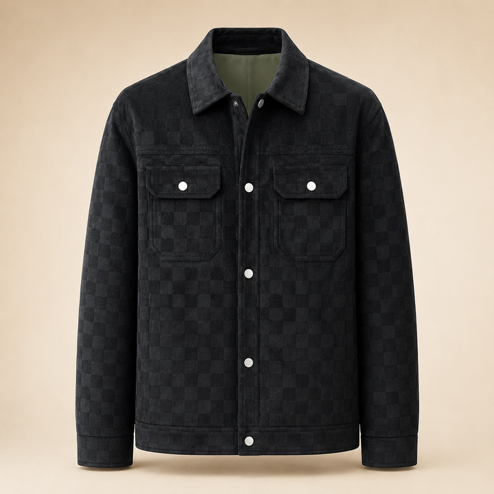Carver Checkered Suede Jacket