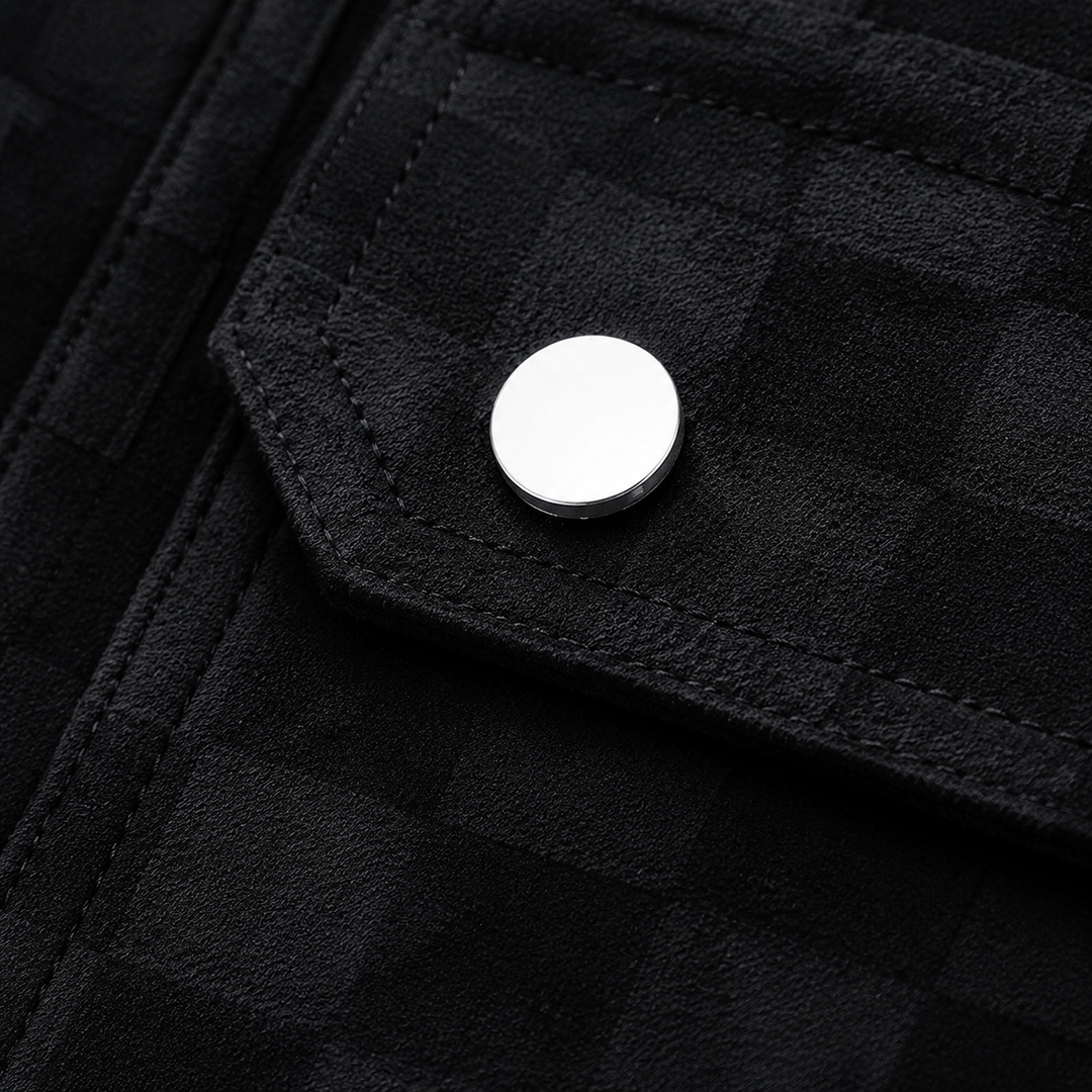 Carver Checkered Suede Jacket