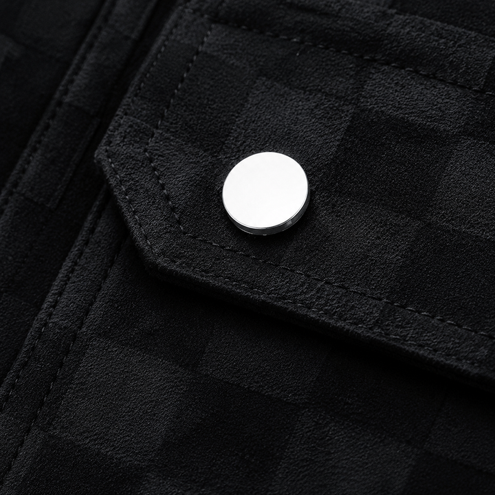 Carver Checkered Suede Jacket