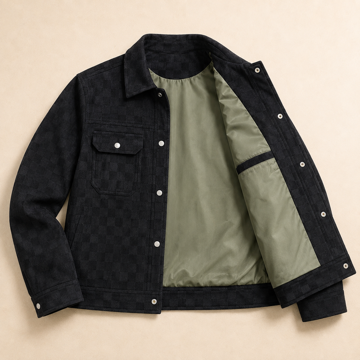 Carver Checkered Suede Jacket