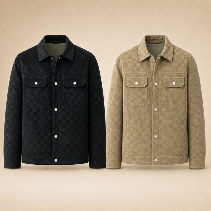 Carver Checkered Suede Jacket
