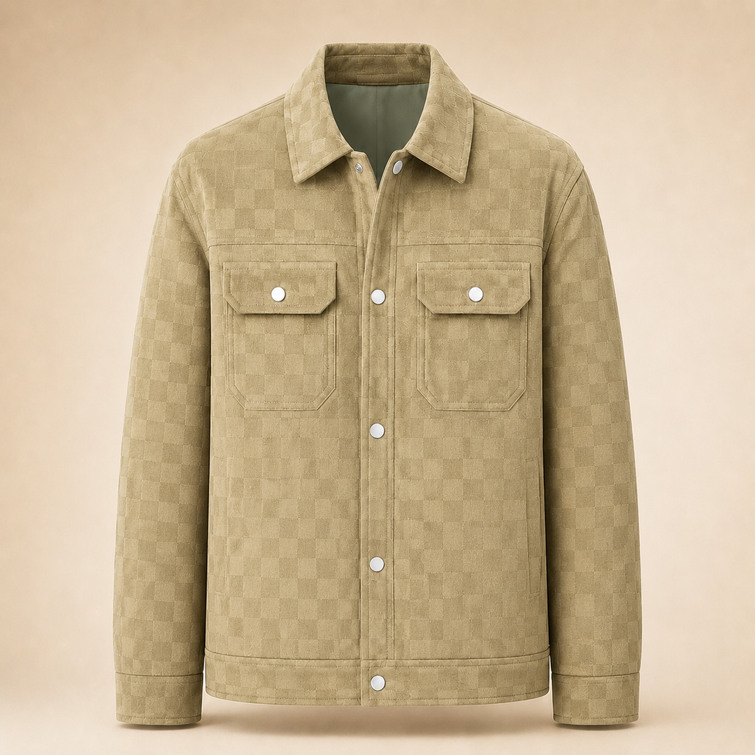 Carver Checkered Suede Jacket