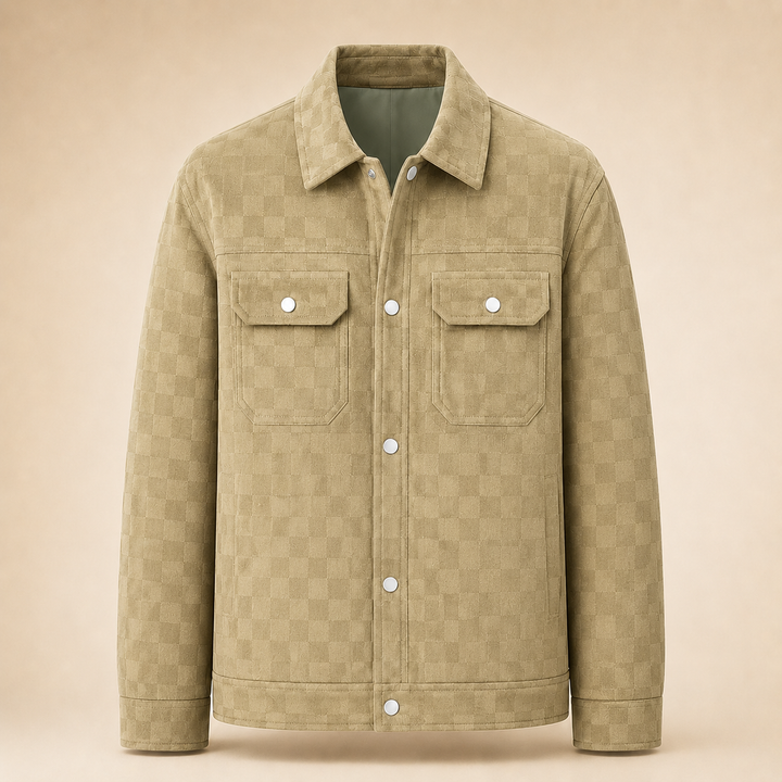 Carver Checkered Suede Jacket