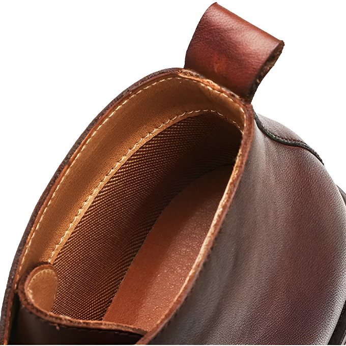 Brooks & Beck Ashford Leather Boot in Brown - Ankle Detail