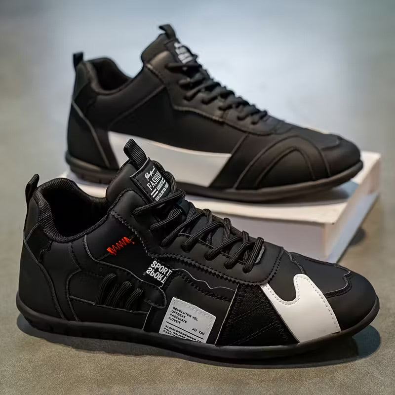 Brooks & Beck Atlas High-Top Sneaker in Black - Side Profile