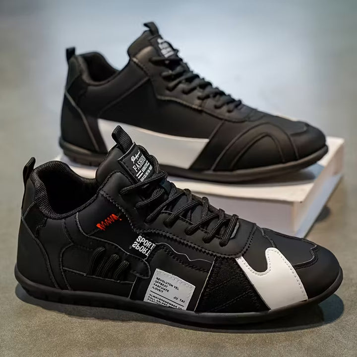 Brooks & Beck Atlas High-Top Sneaker in Black - Side Profile