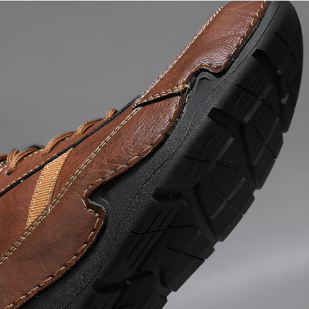 Brooks & Beck Haven Leather Sneaker Boot in Brown - Sole View