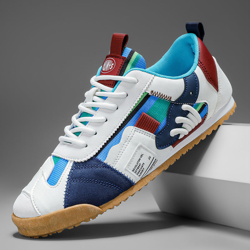 Brooks & Beck Horizon Track Sneaker in Blue - Angled View