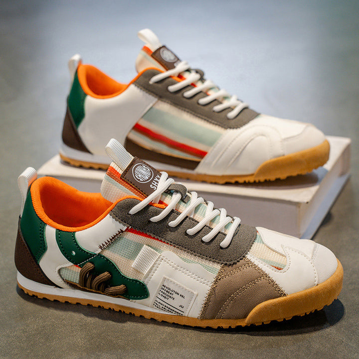 Brooks & Beck Horizon Track Sneaker in Grey - Side Profile Stacked