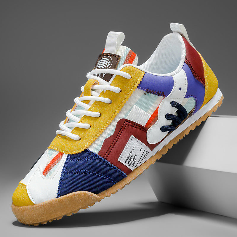 Brooks & Beck Horizon Track Sneaker in Yellow - Angled View