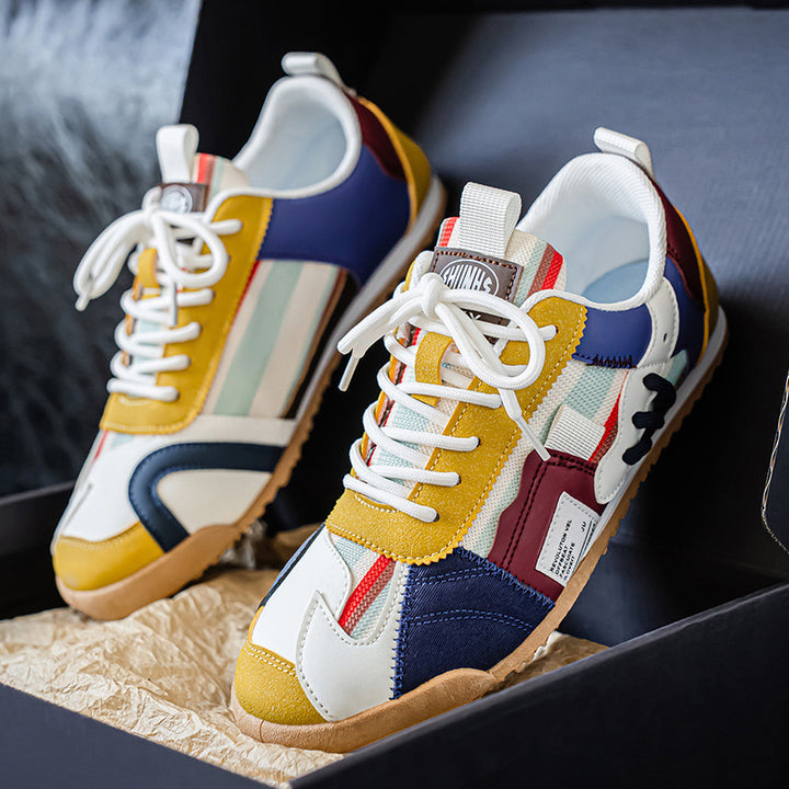 Brooks & Beck Horizon Track Sneaker in Yellow - Top View