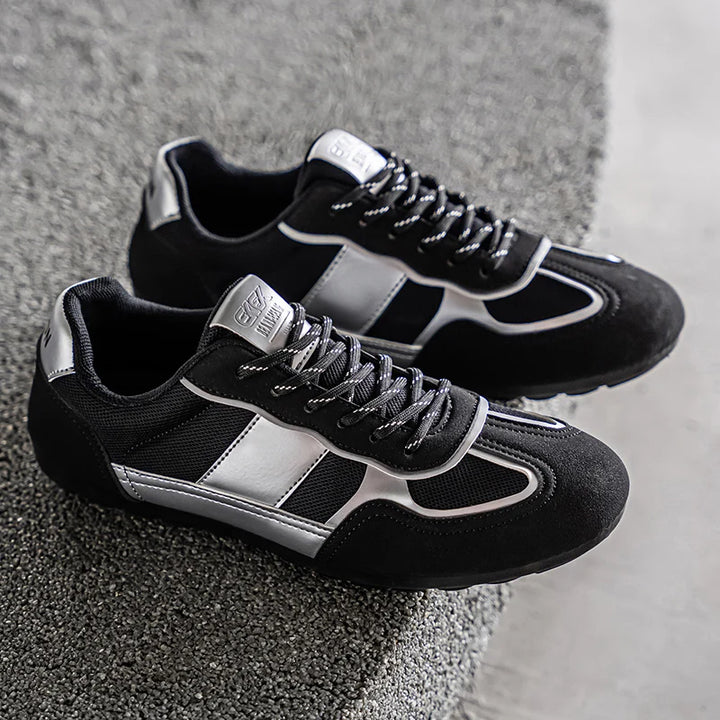 Brooks & Beck Vortex Retro Runner in Black - Side Profile 2