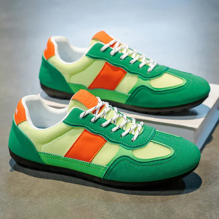 Brooks & Beck Vortex Retro Runner in Green - Side Profile 1