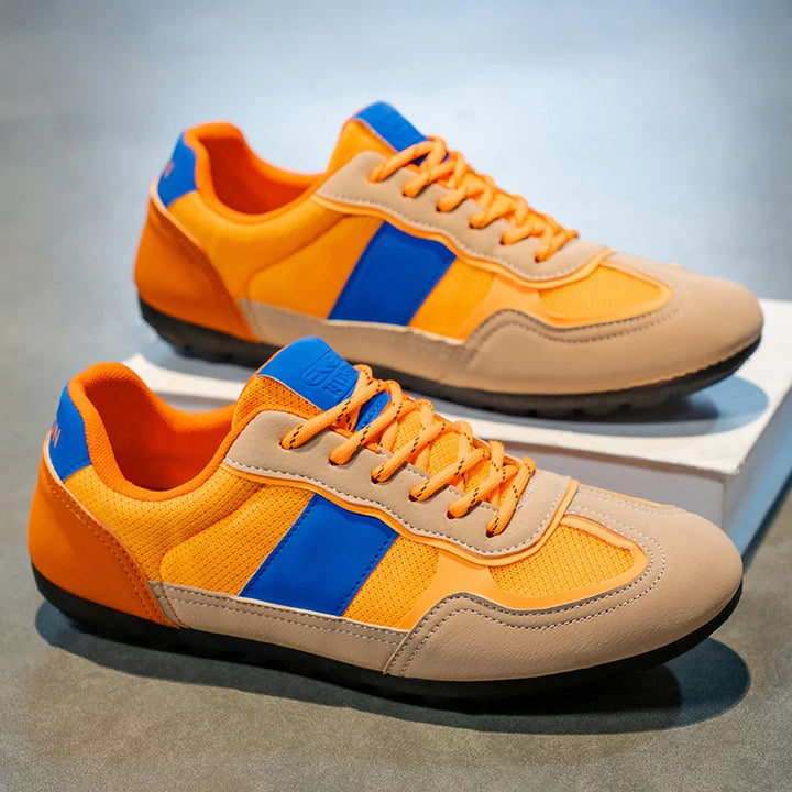 Brooks & Beck Vortex Retro Runner in Orange - Side Profile 1