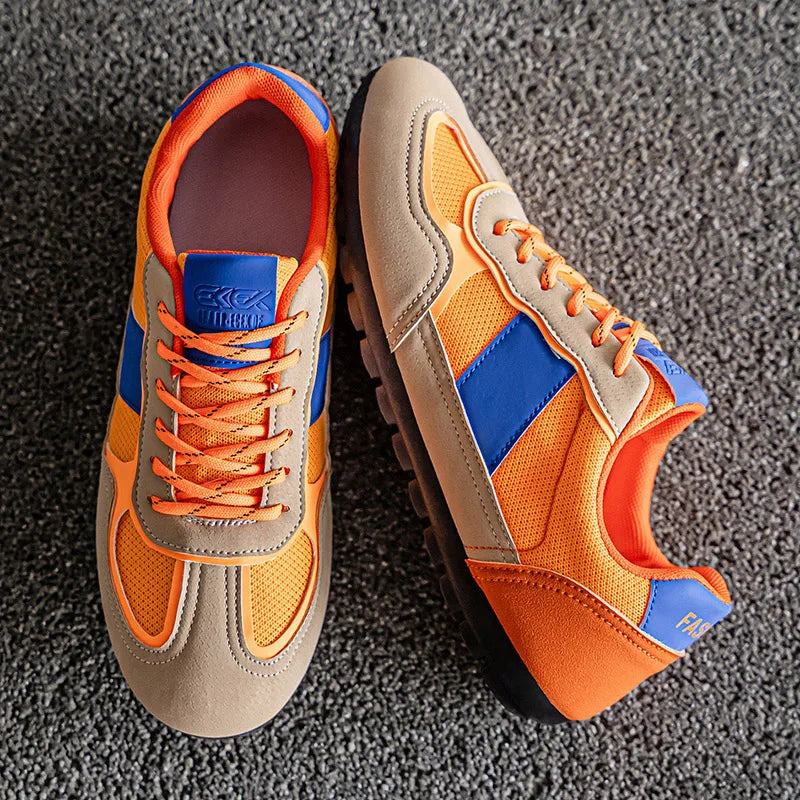 Brooks & Beck Vortex Retro Runner in Orange - Top Pair View