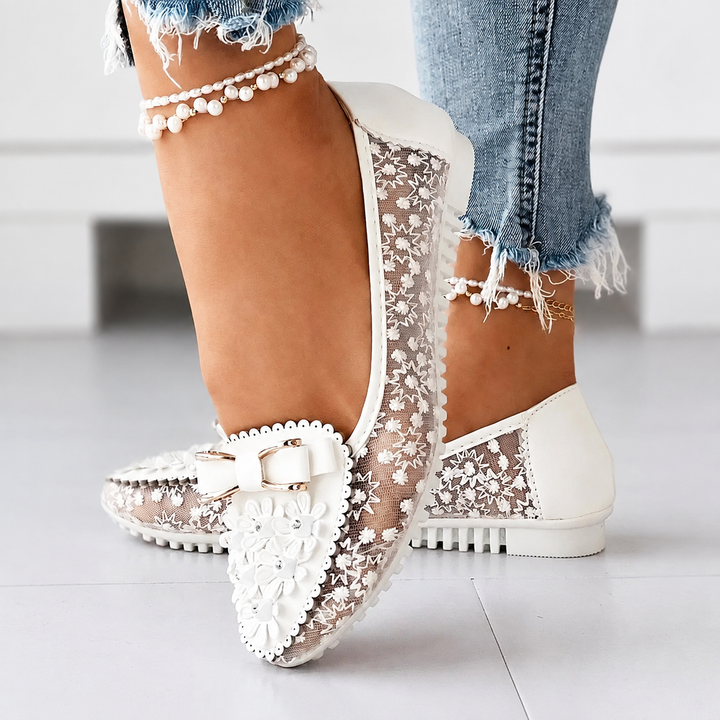 Lace Blossom Flats — product view 2