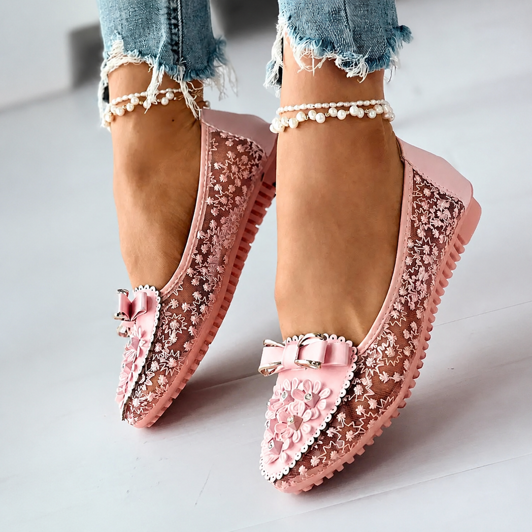 Lace Blossom Flats — product view 3